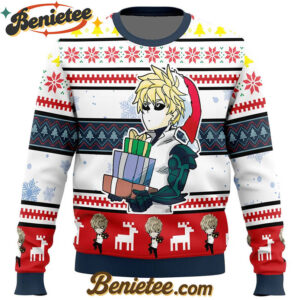 Genos One Punch Man Ugly Christmas Sweater