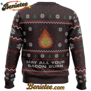 Ghibli May All Your Bacon Burn Ugly Christmas Sweater