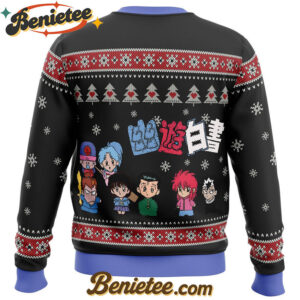 Ghost Fighter YuYu Hakusho Chibis Ugly Christmas Sweater