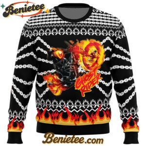 Ghost Rider Ugly Christmas Sweater
