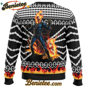 Ghost Rider Ugly Christmas Sweater