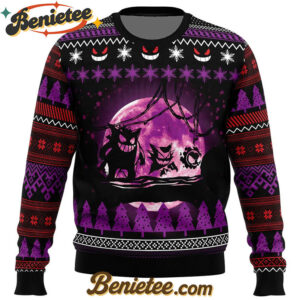 Ghost Trio Pokemon Ugly Christmas Sweater