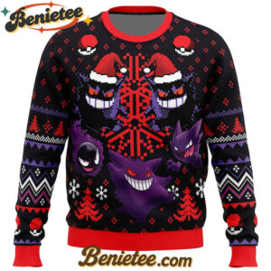 Ghosts Gengar Ghastly Pokemon Ugly Christmas Sweater