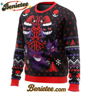 Ghosts Gengar Ghastly Pokemon Ugly Christmas Sweater