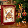 Gingerbread couple Christmas Arrival Holiday Calendar Blind Box, Christmas Countdown Advent Calendar Gift Box with 24 Acrylic Ornaments