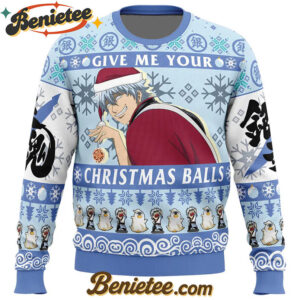 Give Me Your Christmas Balls Gintama Ugly Christmas Sweater