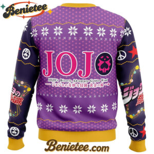 Golden Christmas Jojo's Bizarre Adventure Ugly Christmas Sweater