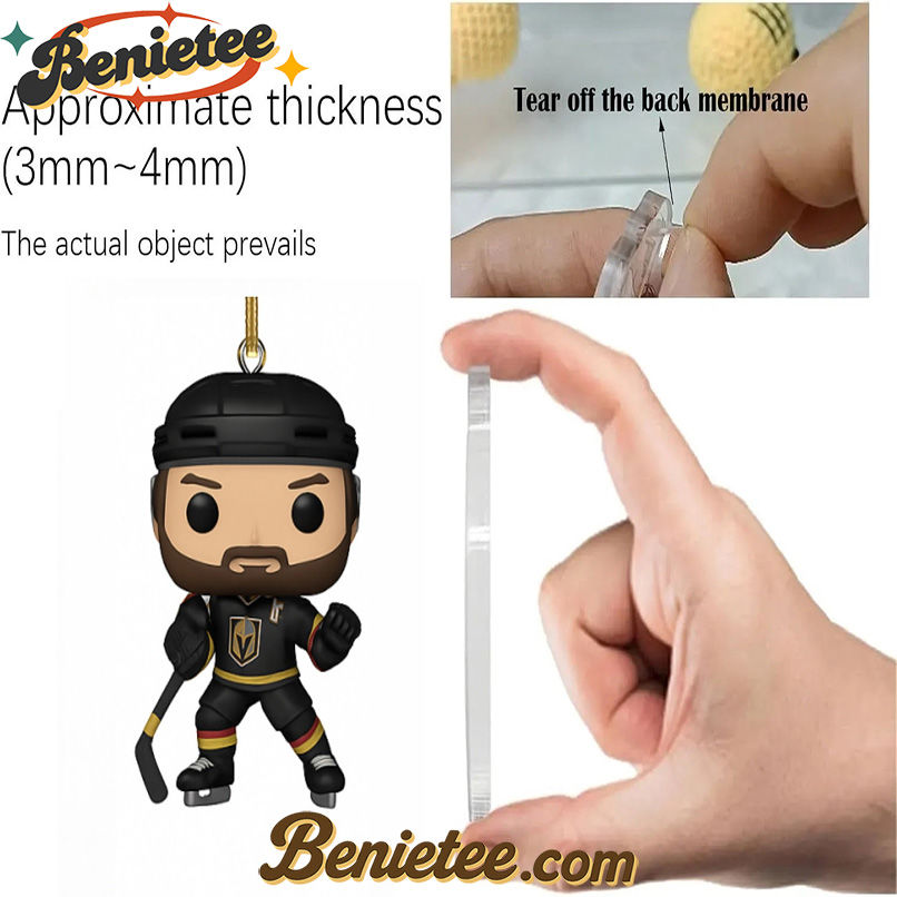 Golden Knights 8th Anniversary Advent Calendar 2025, Christmas Countdown Advent Calendar Gift Box with 24 Acrylic Ornaments