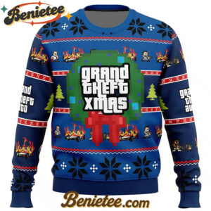 Grand Theft Xmas GTA Grand Theft Auto Ugly Christmas Sweater