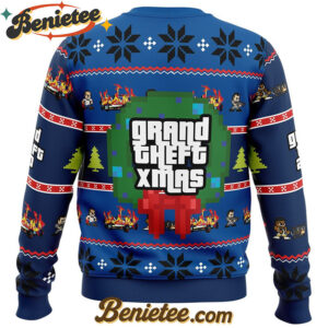 Grand Theft Xmas GTA Grand Theft Auto Ugly Christmas Sweater