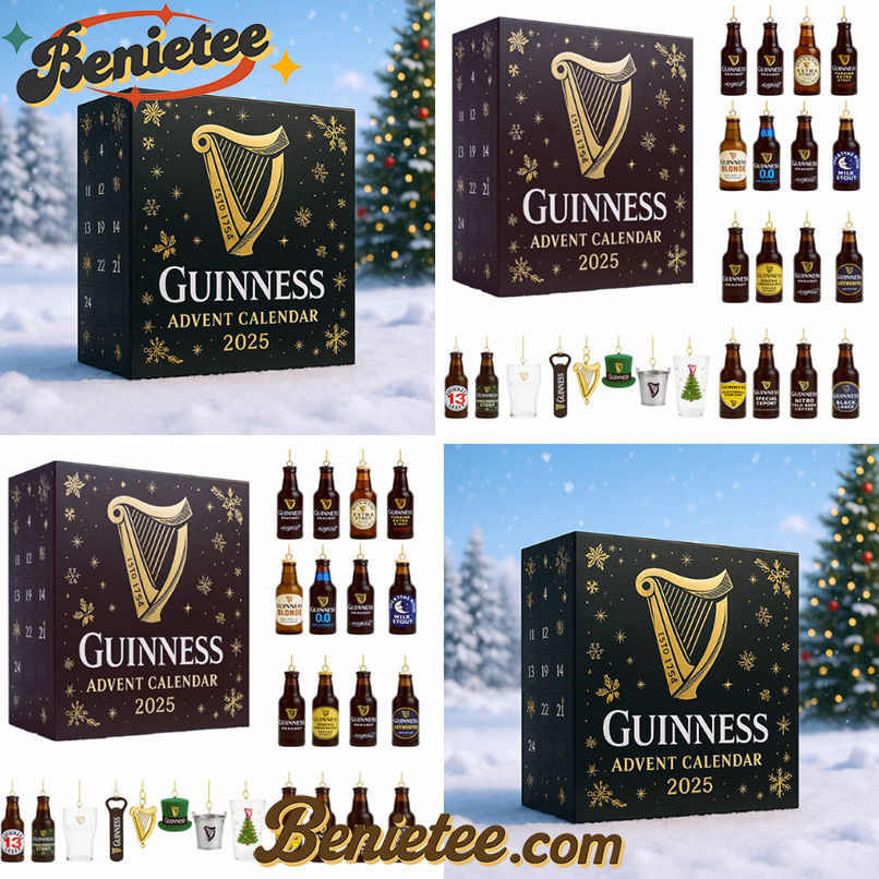 Guinness Beer Advent Calendar 2025, Christmas Countdown Advent Calendar Gift Box with 24 Acrylic Ornaments