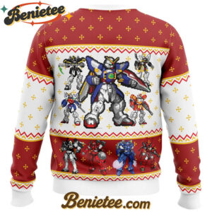 Gundam Wing Sprites Ugly Christmas Sweater
