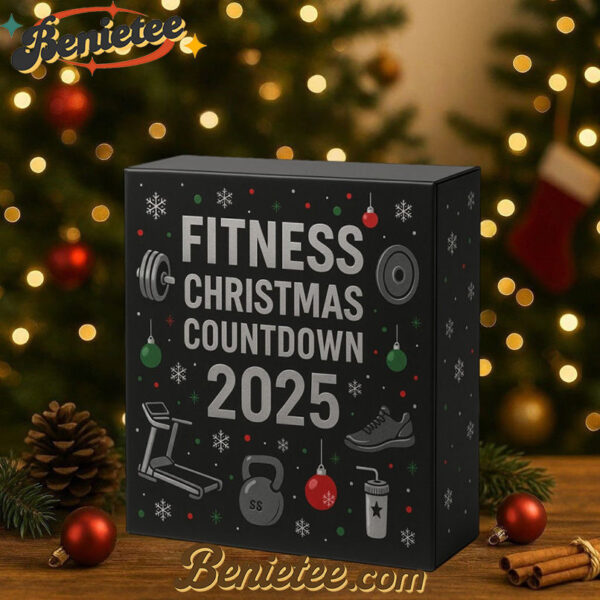 Gym Advent Calendar, Christmas Countdown Advent Calendar Gift Box with 24 Acrylic Ornaments
