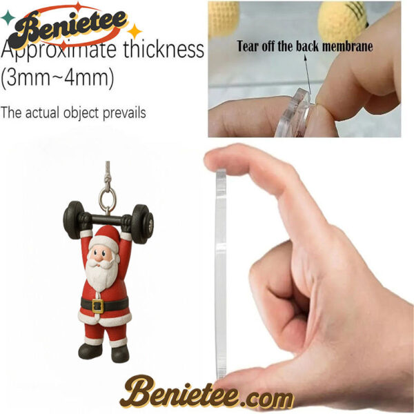 Gym Advent Calendar, Christmas Countdown Advent Calendar Gift Box with 24 Acrylic Ornaments