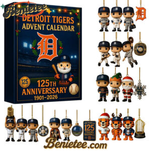 HOT Detroit Tigers Advent Calendar 2025 125TH ANNIVERSARY Christmas Gift, Christmas Idea, Christmas Countdown Advent Calendar Gift Box with 24 Acrylic Ornaments