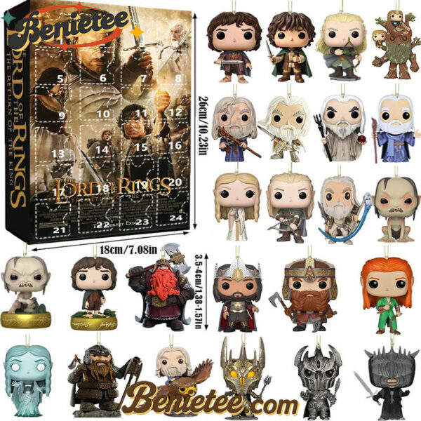 HOT The Lord of the Rings Advent Calendar 2025, Christmas Countdown Advent Calendar Gift Box with 24 Acrylic Ornaments