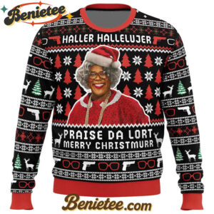 Haller Hallelujer Praise The Lort Merry Christmurr A Madea Christmas Ugly Christmas Sweater