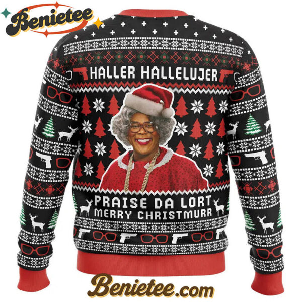 Haller Hallelujer Praise The Lort Merry Christmurr A Madea Christmas Ugly Christmas Sweater