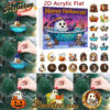 Halloween Advent Calendar with Ghost Ornaments-24 Days of Festive Fun!, Christmas Countdown Advent Calendar Gift Box with 24 Acrylic Ornaments