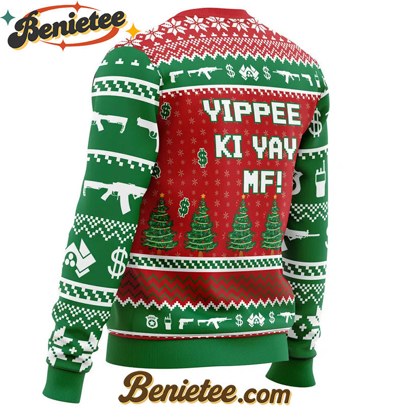 Hans Gruber Fall Nakatomi Plaza Die Hard Ugly Christmas Sweater