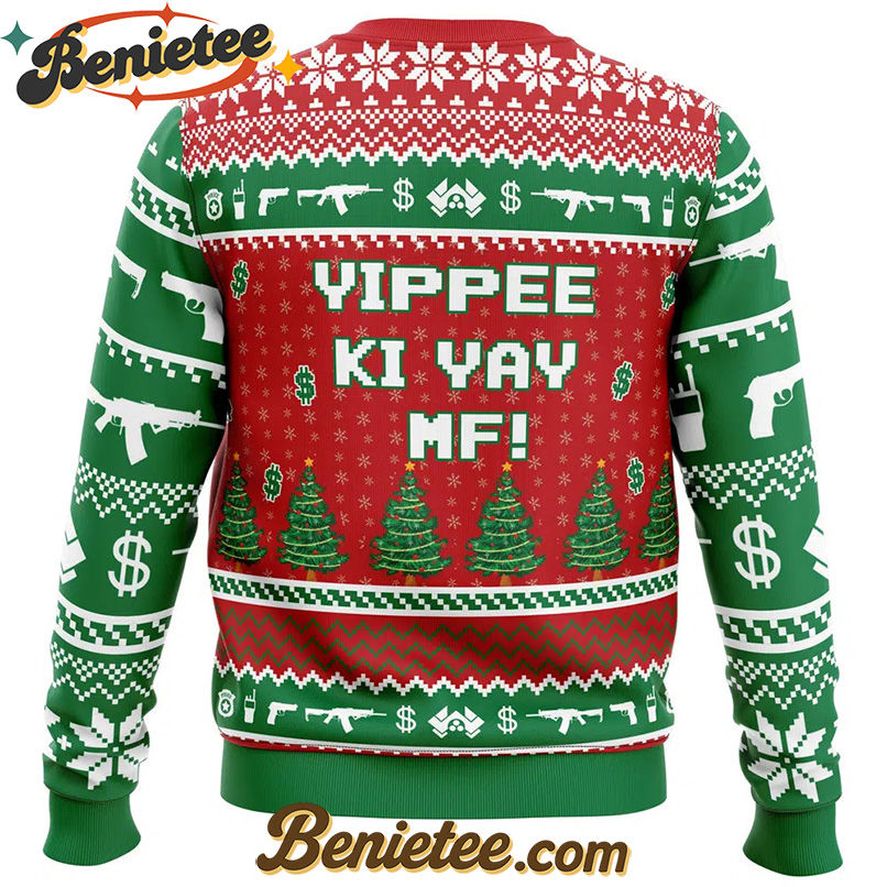 Hans Gruber Fall Nakatomi Plaza Die Hard Ugly Christmas Sweater