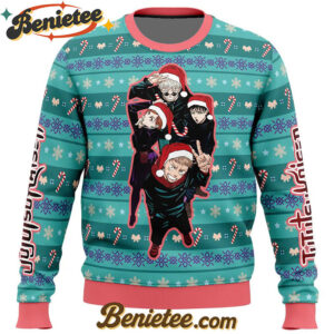 Happy Dub Cast Jujutsu Kaisen Ugly Christmas Sweater