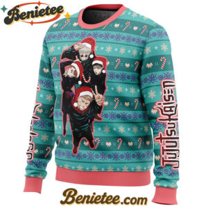 Happy Dub Cast Jujutsu Kaisen Ugly Christmas Sweater