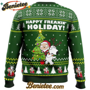 Happy Freakin Holidays Family Guy Ugly Christmas Sweater