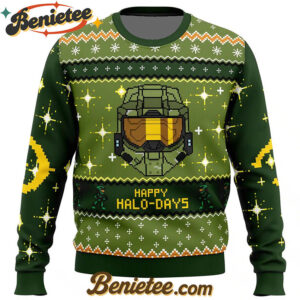 Happy Halo-Days Halo Ugly Christmas Sweater