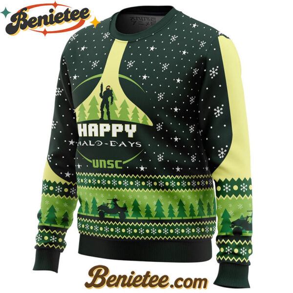Happy Halo-days Halo Ugly Christmas Sweater