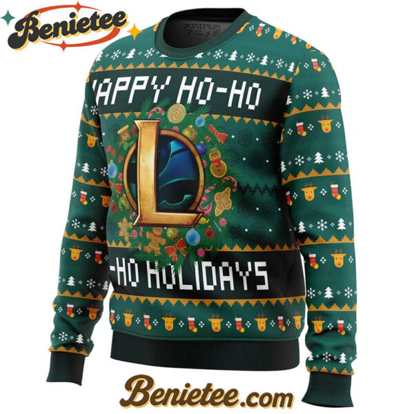 Happy Ho-Ho-Ho Holidays League of Legends Ugly Christmas Sweater