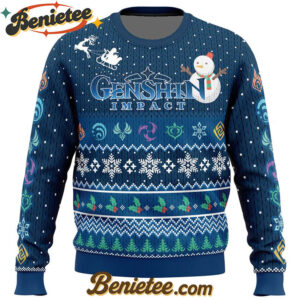 Happy Holidays Genshin Impact Ugly Christmas Sweater