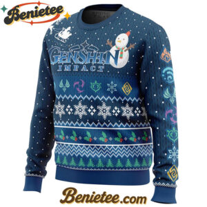 Happy Holidays Genshin Impact Ugly Christmas Sweater