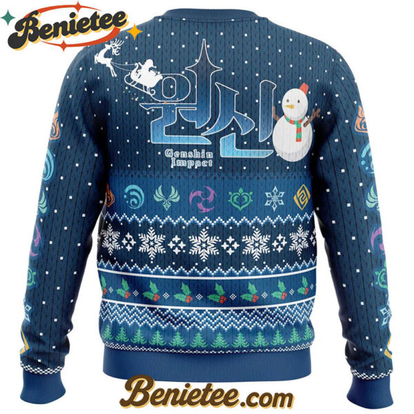 Happy Holidays Genshin Impact Ugly Christmas Sweater