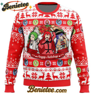 Happy Holidays Mushoku Tensei Jobless Reincarnation Ugly Christmas Sweater