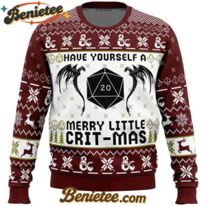 Have Yourself A Merry Little Crit-Mas Dungeons and Dragons Ugly Christmas Sweater