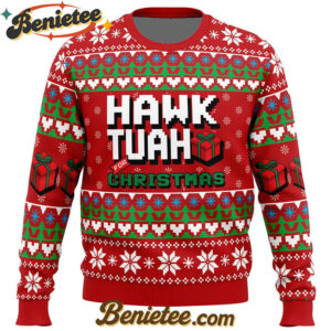 Hawk Tuah For Christmas Ugly Christmas Sweater