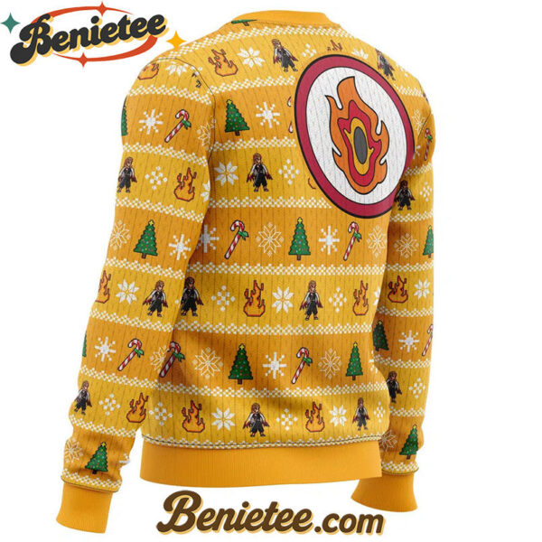Heart Ablaze Rengoku Demon Slayer Christmas Sweater