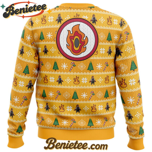Heart Ablaze Rengoku Demon Slayer Christmas Sweater