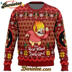 Heat Miser The Year Without a Santa Claus Ugly Christmas Sweater