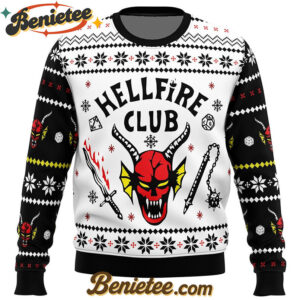 HellFire Club Stranger Things Ugly Christmas Sweater