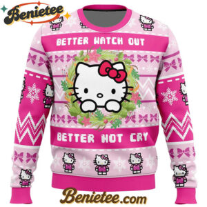 Hello Kitty is Coming to Town Ugly Christmas Sweater