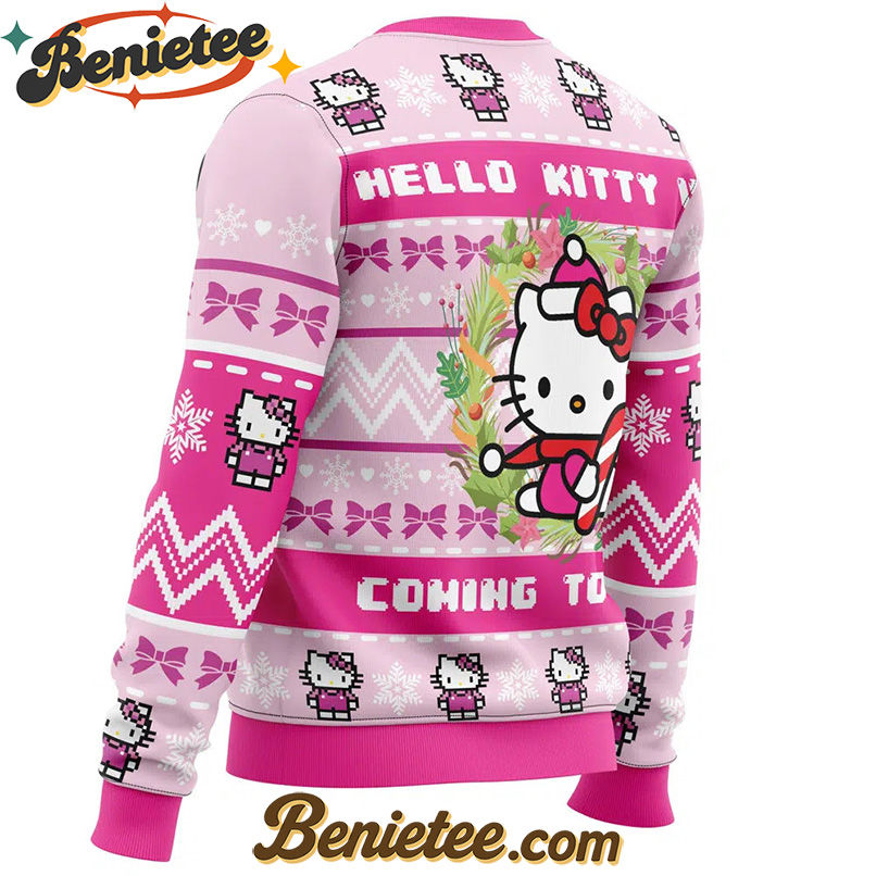 Hello Kitty is Coming to Town Ugly Christmas Sweater