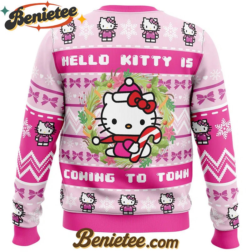 Hello Kitty is Coming to Town Ugly Christmas Sweater