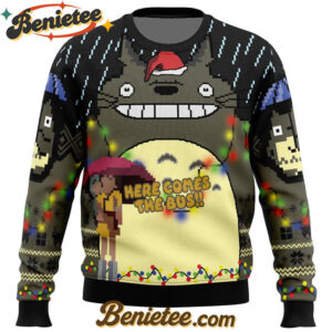 Here Comes The Bus My Neighbor Totoro Ugly Christmas Sweater