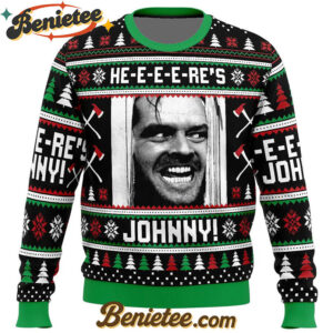 Here's Johnny The Shining Ugly Christmas Sweater
