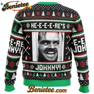 Here's Johnny The Shining Ugly Christmas Sweater