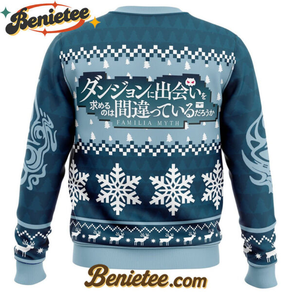 Hestia Familia Emblem DanMachi Ugly Christmas Sweater