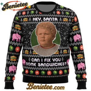 Hey Santa Can I Fix You Some Sandwiches Bad Santa Ugly Christmas Sweater