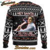 Hey Santa Do You Like Hue Lewis and Tue News American Psycho Ugly Christmas Sweater